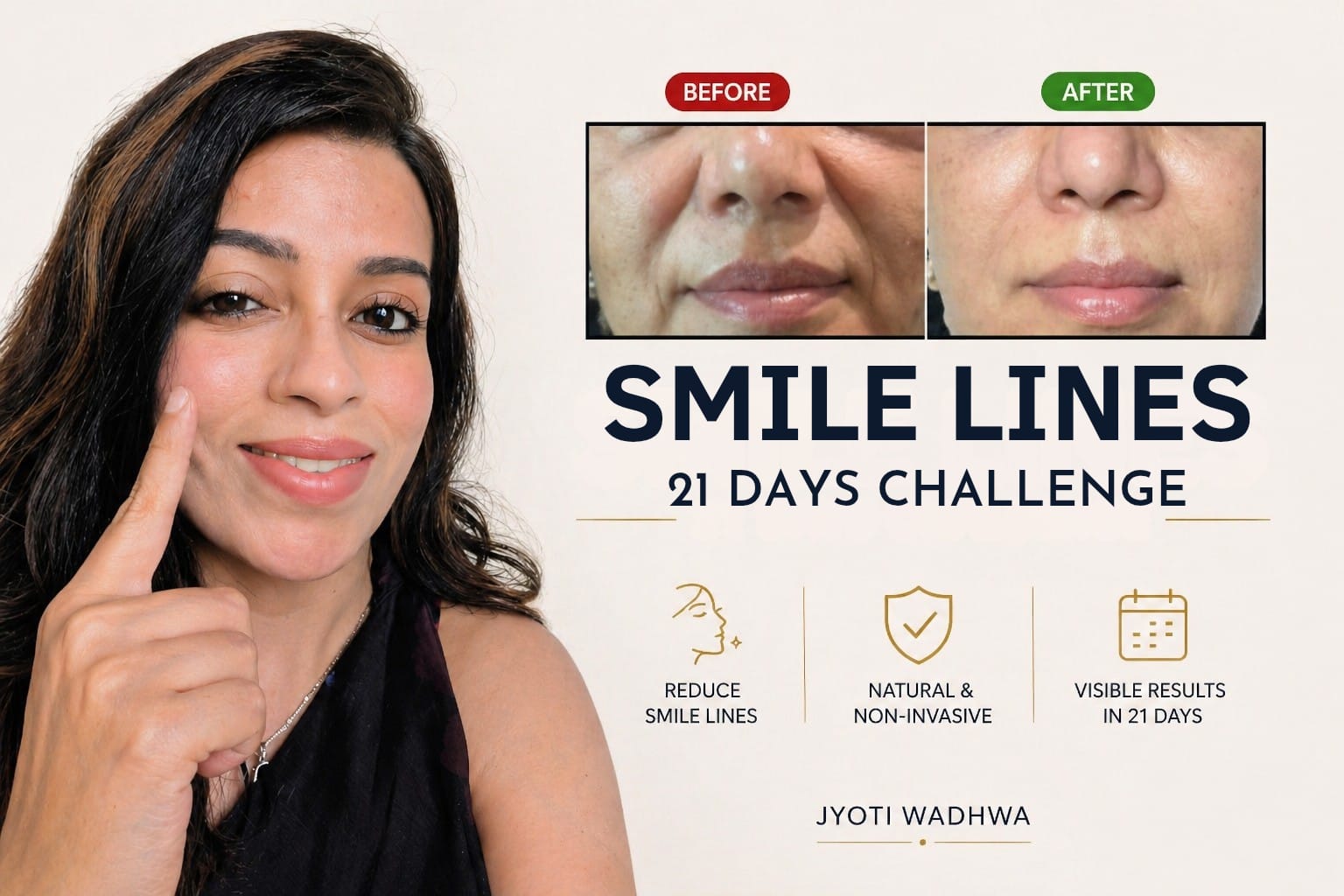 21 days Smile lines challenge